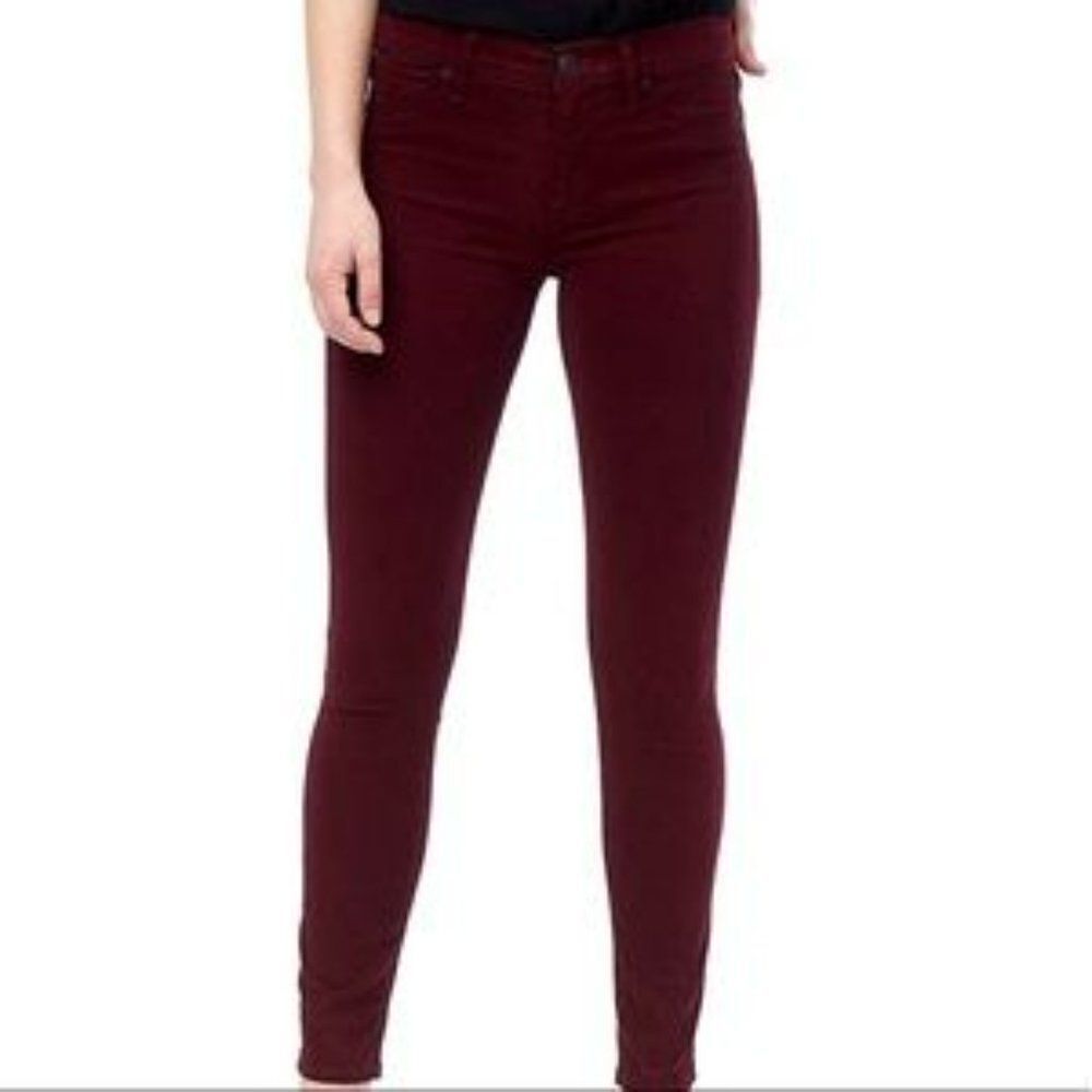 Hudson Skinny Maroon Jeans Size 26
